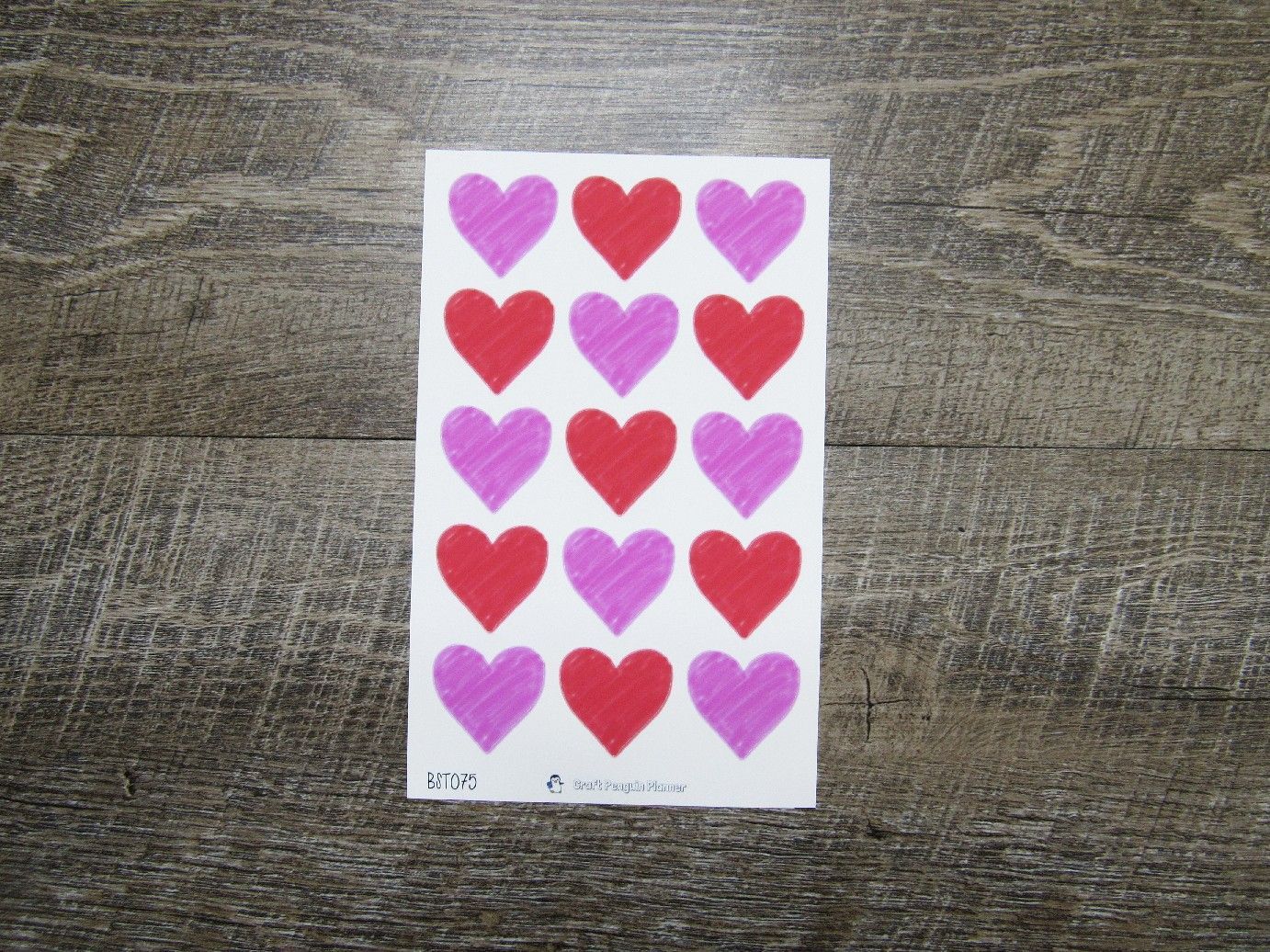 Hand Drawn Brush Stroke Shape- BST075- Hearts