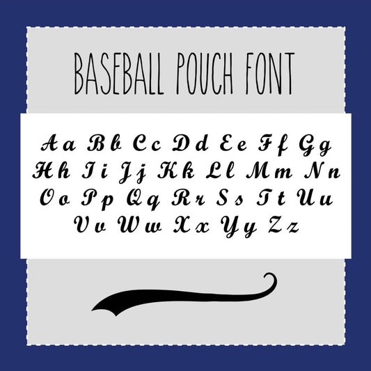 Customizable Baseball Zipper Pouch