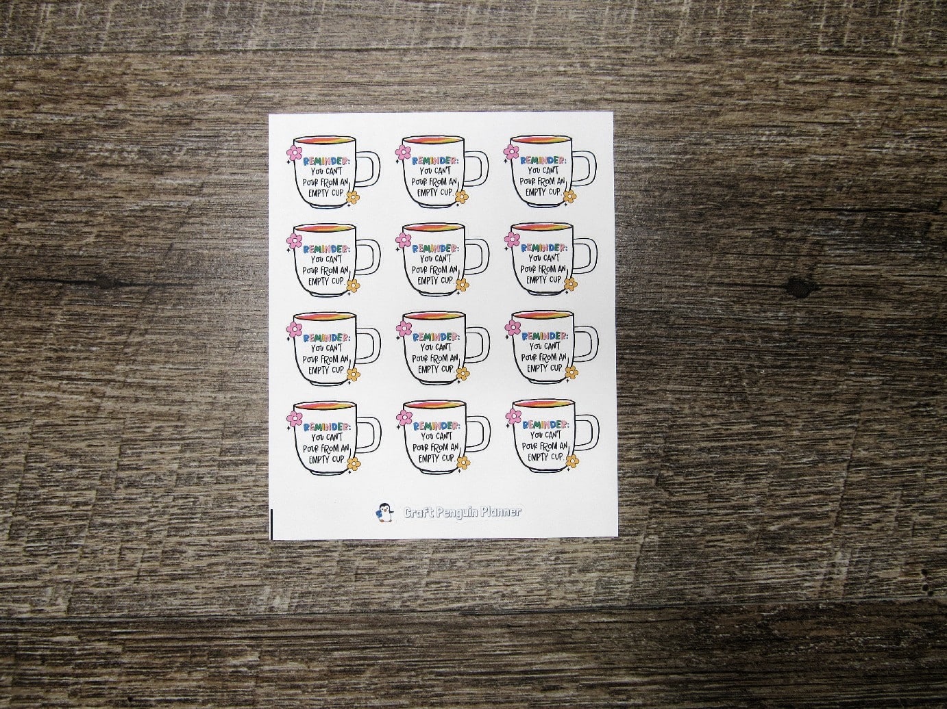 You can't pour from an empty cup stickers