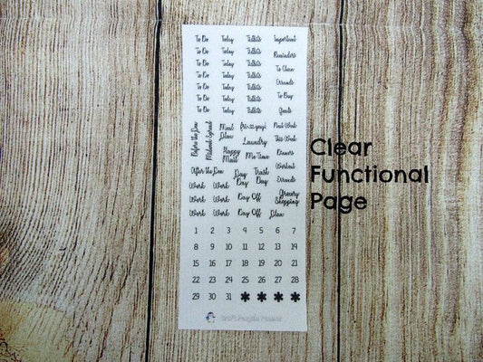 FOILED Clear Functional Kit Page