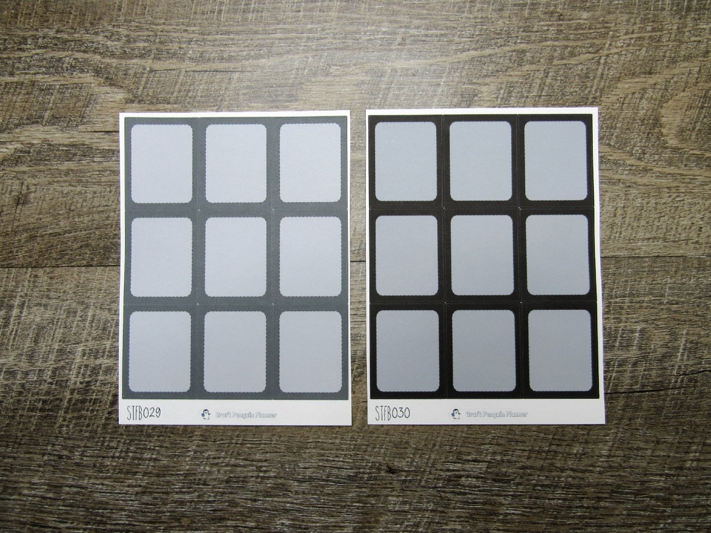 Standard Full Boxes- Individual Color Sheets- STFB001-STFB030