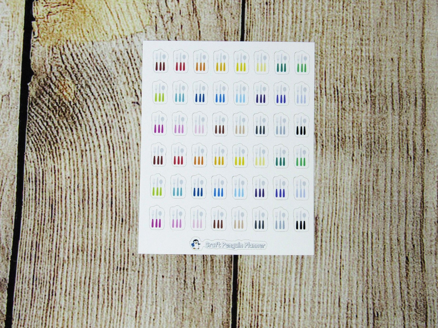 Cutlery/Meal Icon Stickers