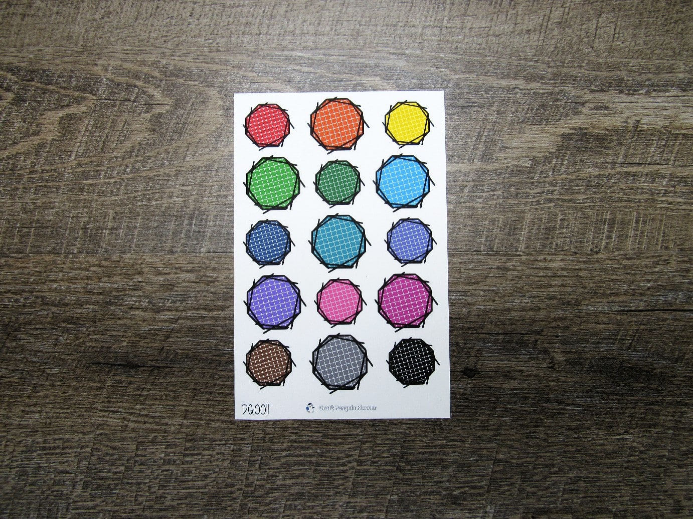 Doodle Grid Octagons- DGO011