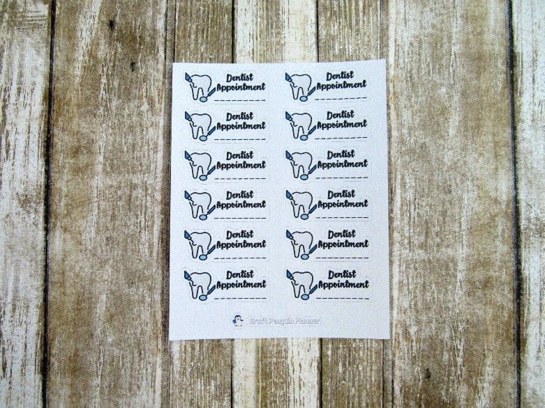 Dentist Appointment Stickers