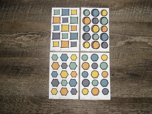 Doodle Grid Shapes- Bee Kind