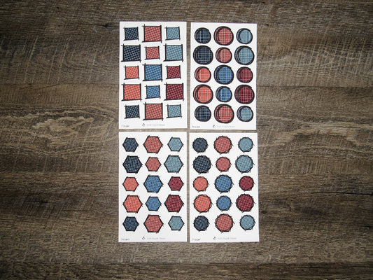 Doodle Grid Shapes- Freedom