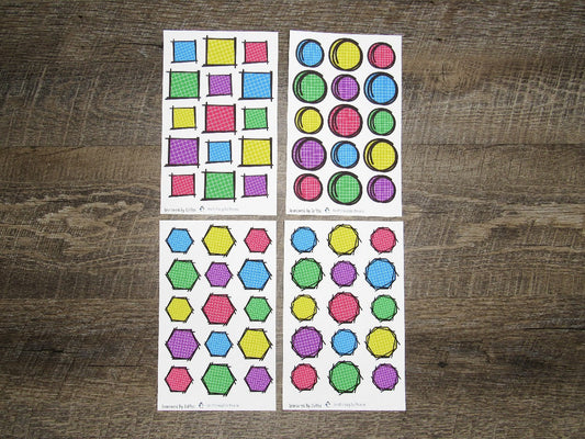 Doodle Grid Shapes- Sponsored By Coffee