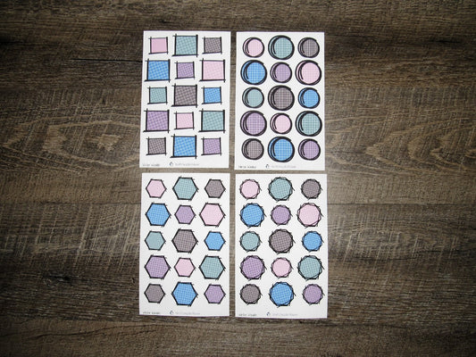 Doodle Grid Shapes- Winter Waddle