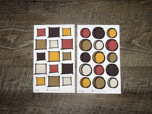 Doodle Grid Shapes- Fall Floral