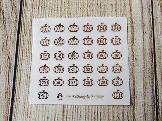 FOILED Pumpkin Date Dots