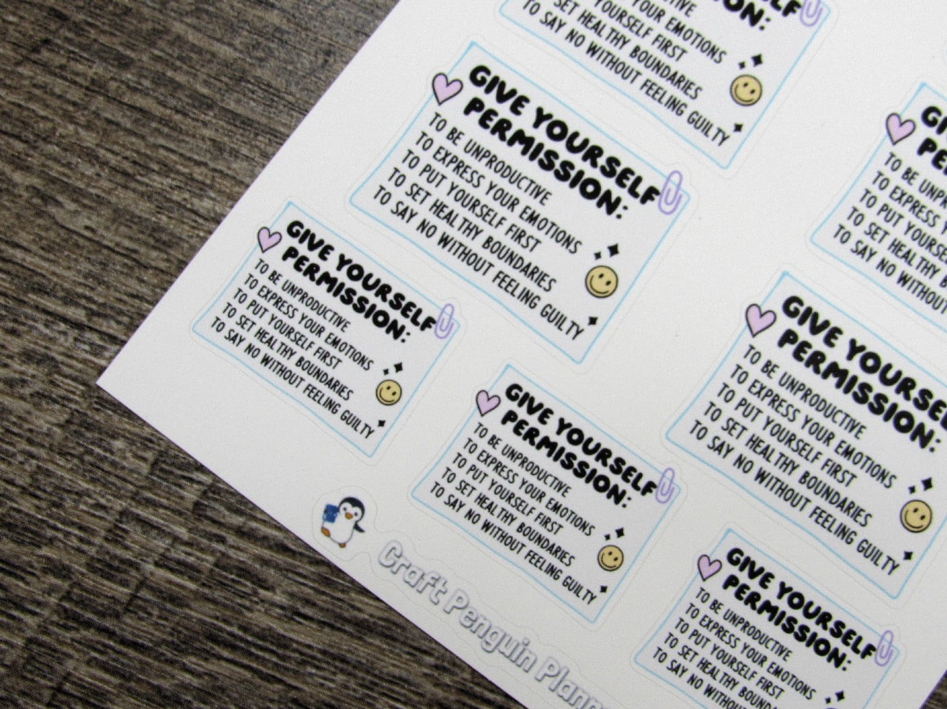 Give Yourself Permission Stickers