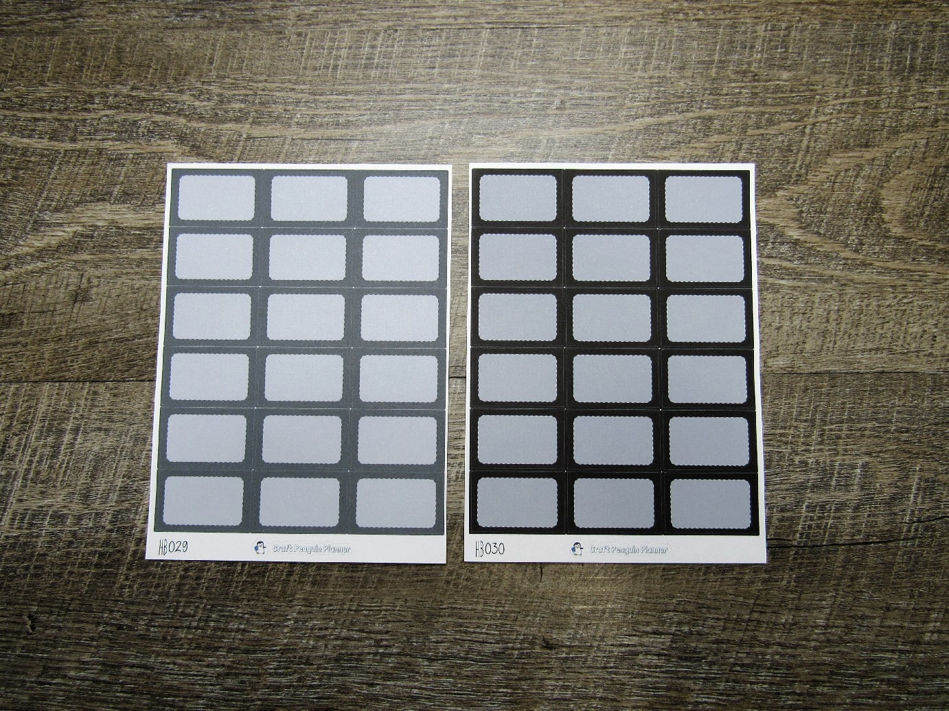 Half Boxes- Individual Color Sheets- HB001-HB030