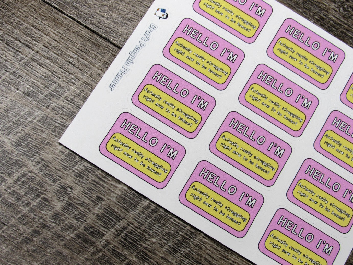 Hello I'm actually really struggling stickers