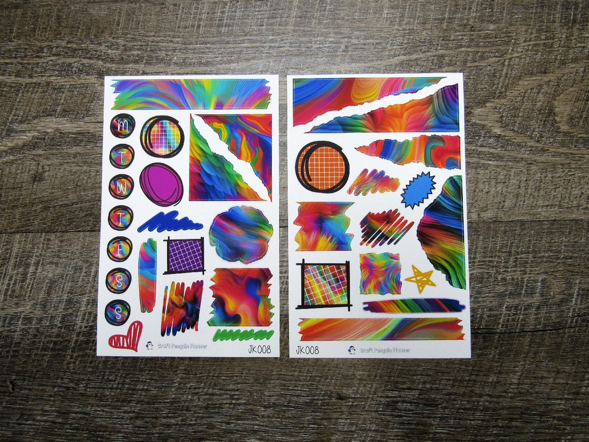 Journal Kit- JK008- Abstract Rainbow