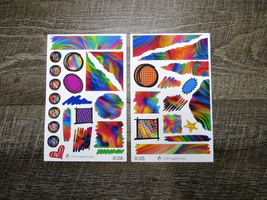 Journal Kit- JK008- Abstract Rainbow
