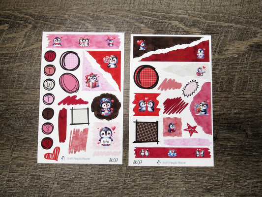 Journal Kit- JK017- Valentine Penguins