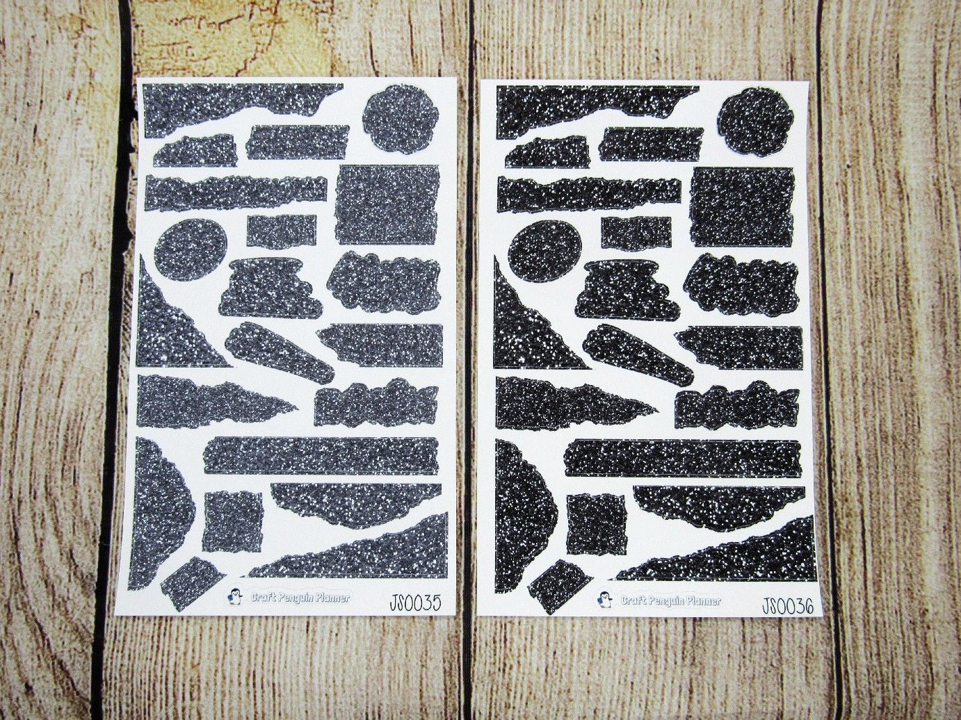 Glitter Journal Sheets- JS0009- JS0036