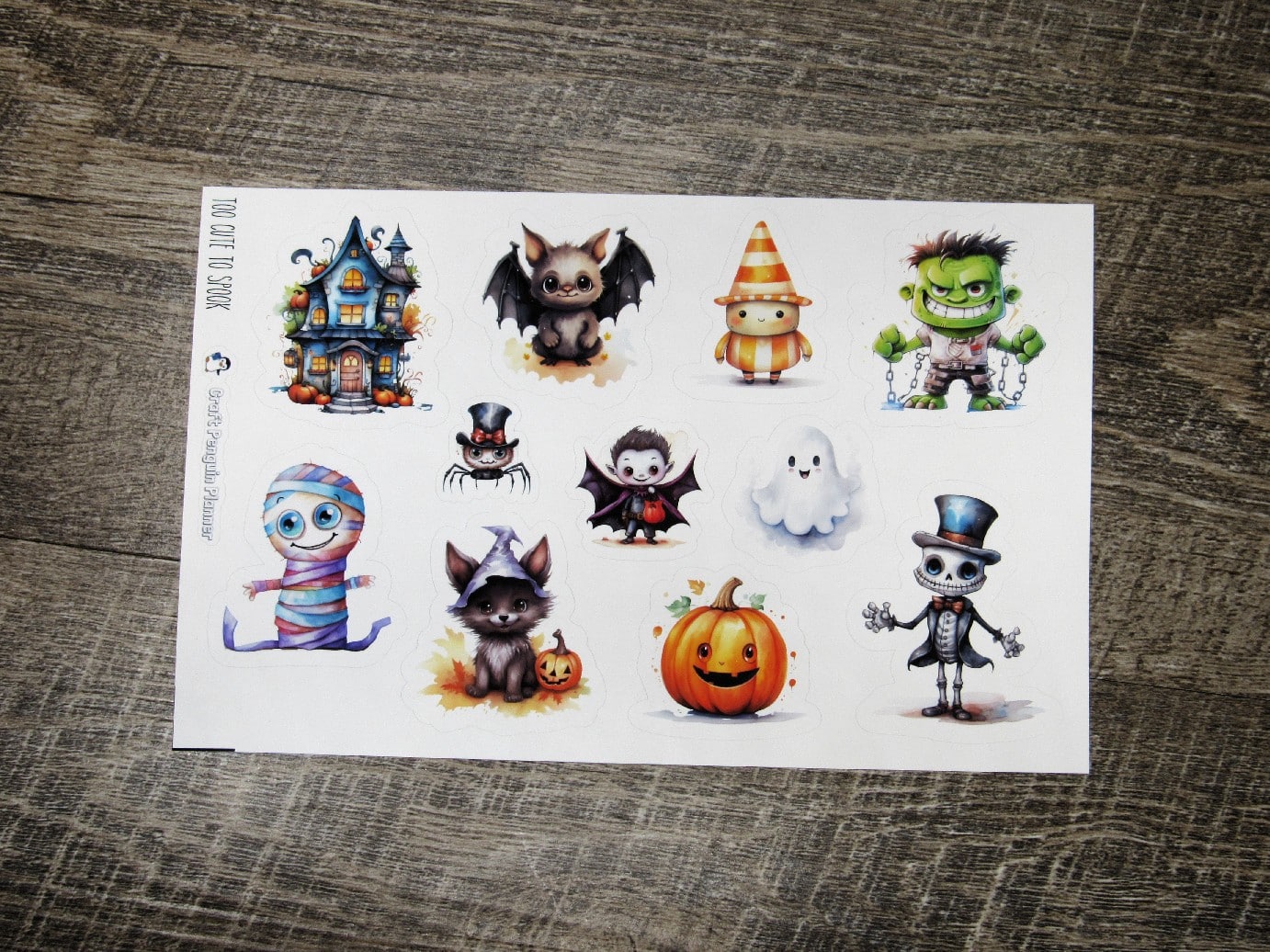 Jumbo deco- Too Cute to Spook