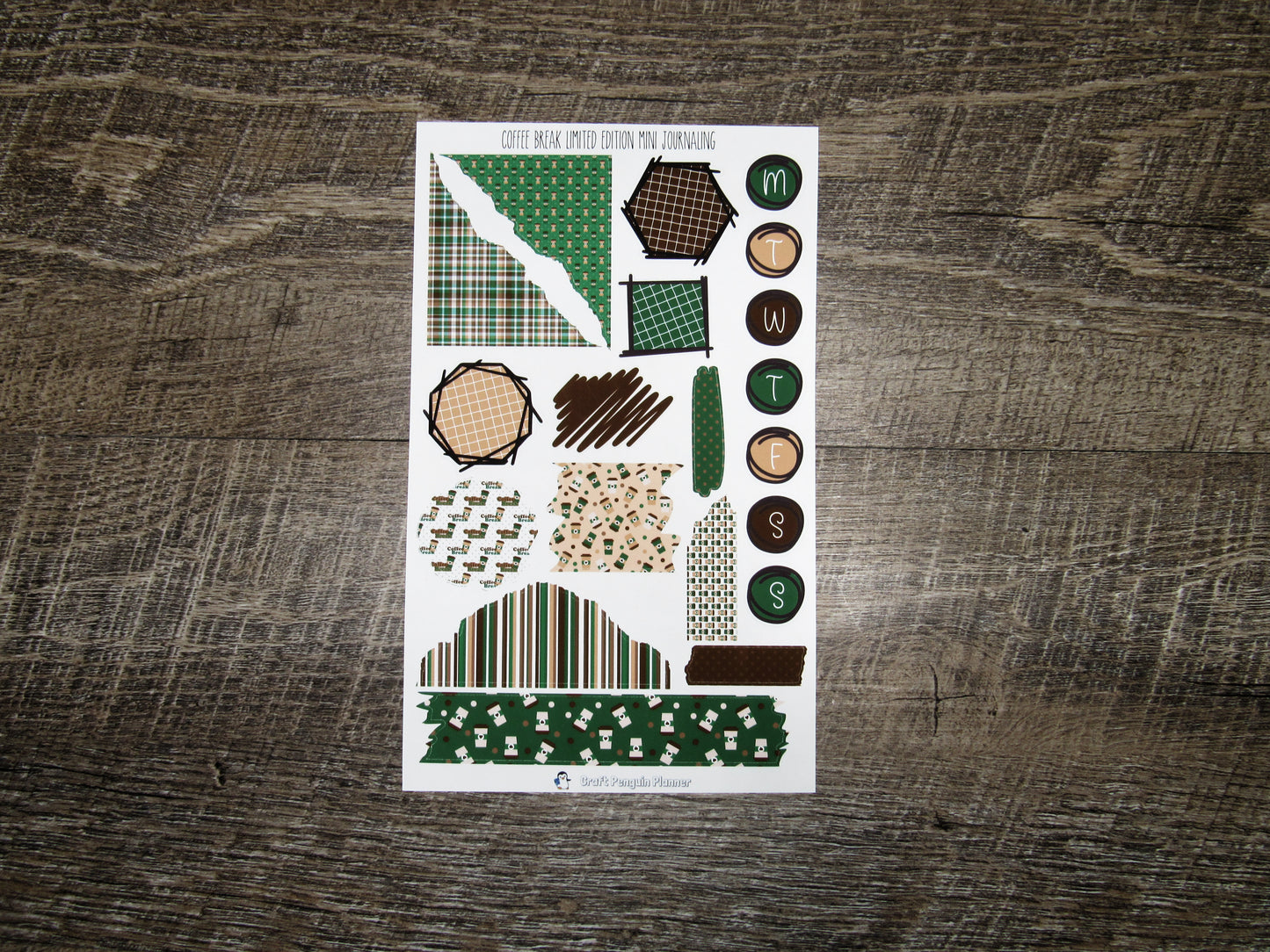 LIMITED EDITION Coffee Break Mini Journal Sheet