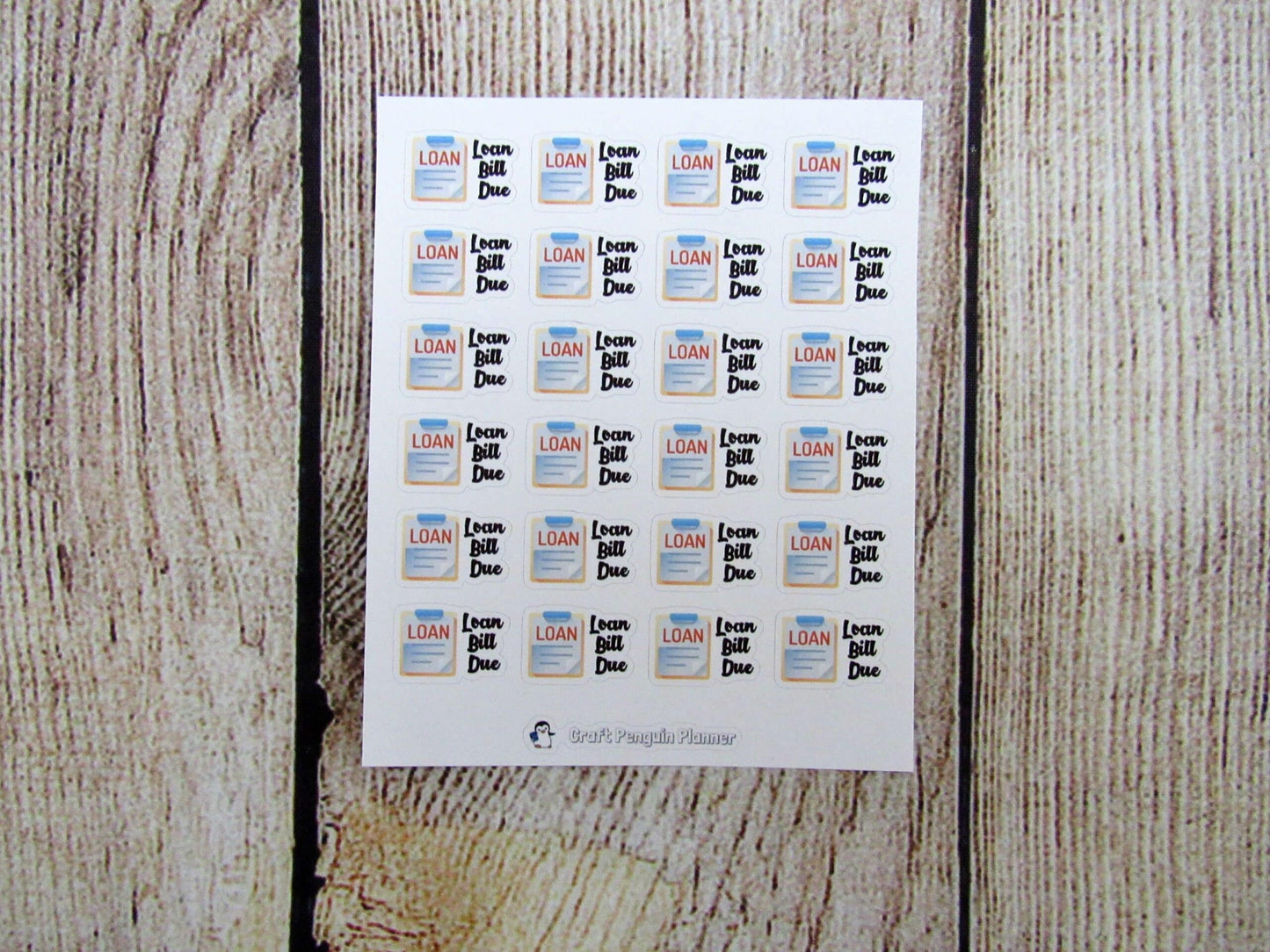 Loan Bill Due Sticker