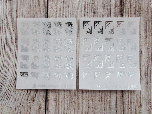 Photo Corner Foiled Overlay stickers