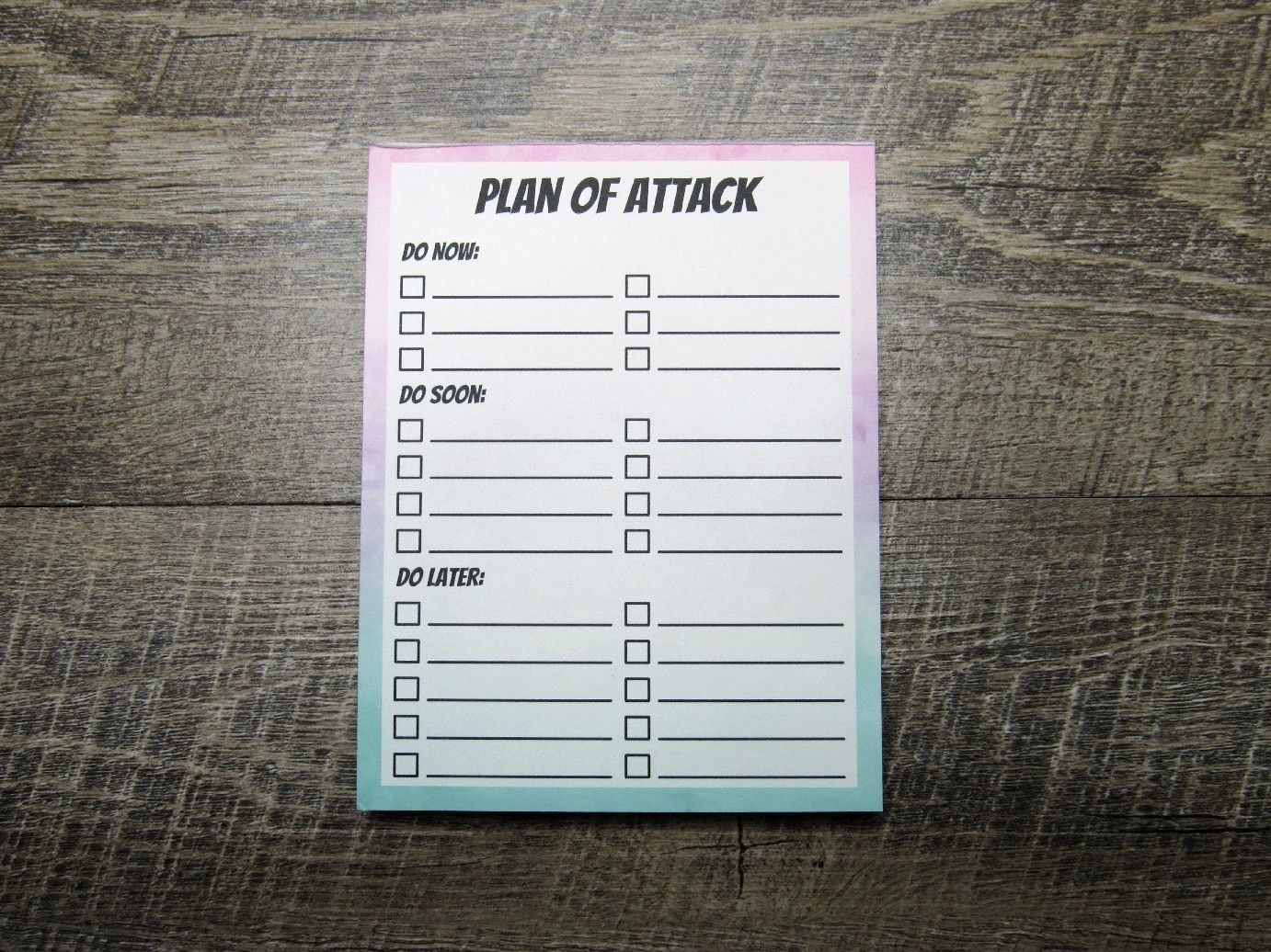 Plan of Attack Notepad