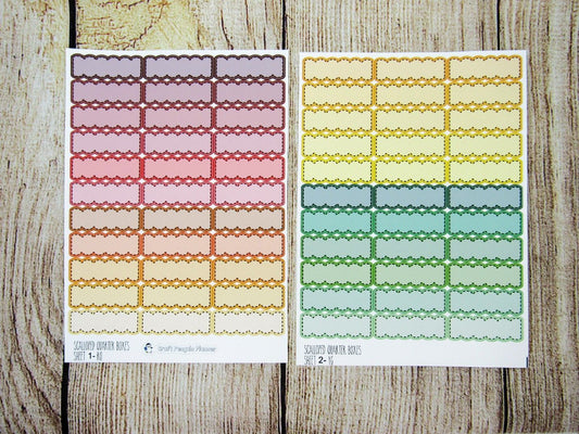 Scalloped Quarter Boxes