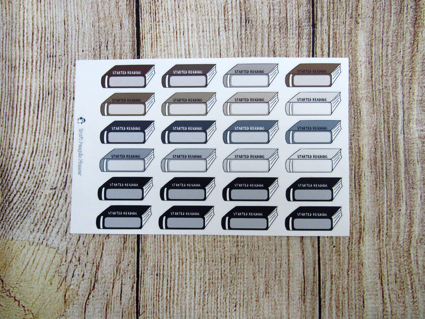 Started Reading Book Hand Drawn Sticker