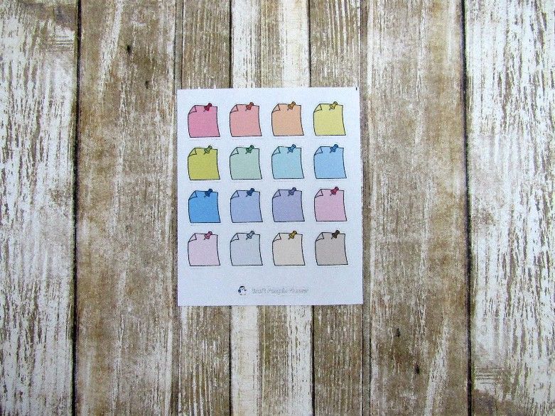 Sticky note planner sticker