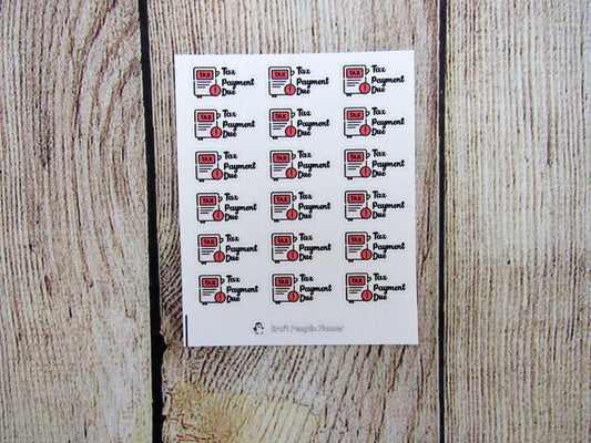 Taxes Due Sticker