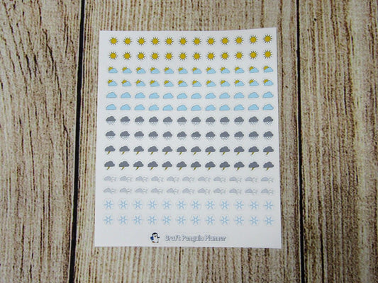 Tiny Hand Drawn Weather Stickers