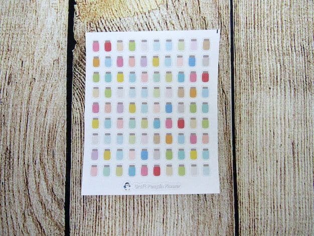 Tiny Mason Jar Stickers