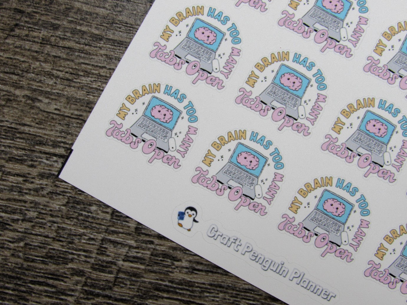 My Brain Has Too Many Tabs Open Stickers