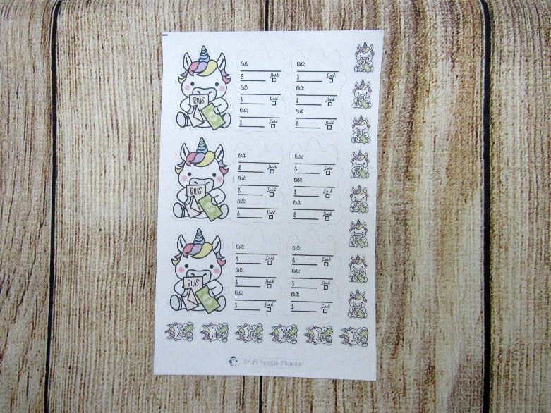 Unicorn Bills Foldable Sticker