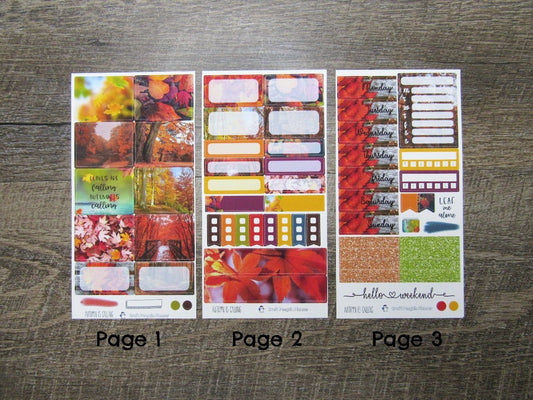 Autumn is Calling Weekly, VERTICAL WEEKS