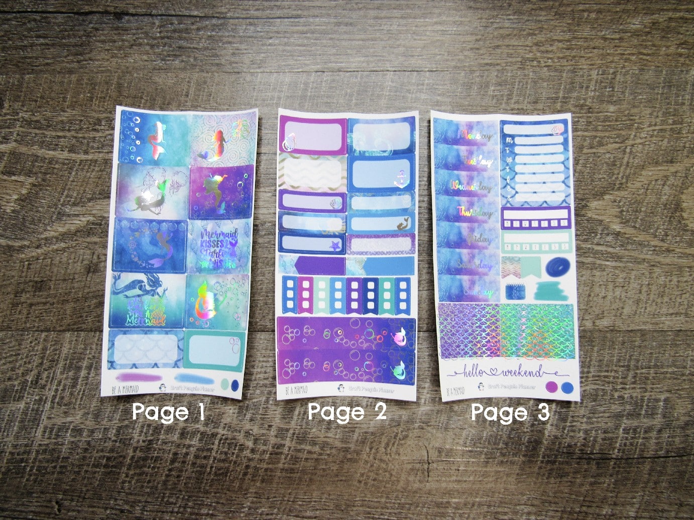 Be A Mermaid FOILED Weekly, VERTICAL WEEKS