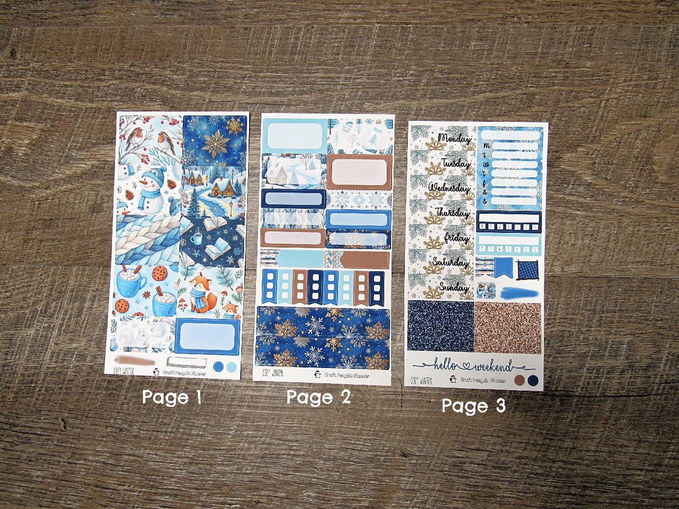 Cozy Winter Weekly, VERTICAL WEEKS