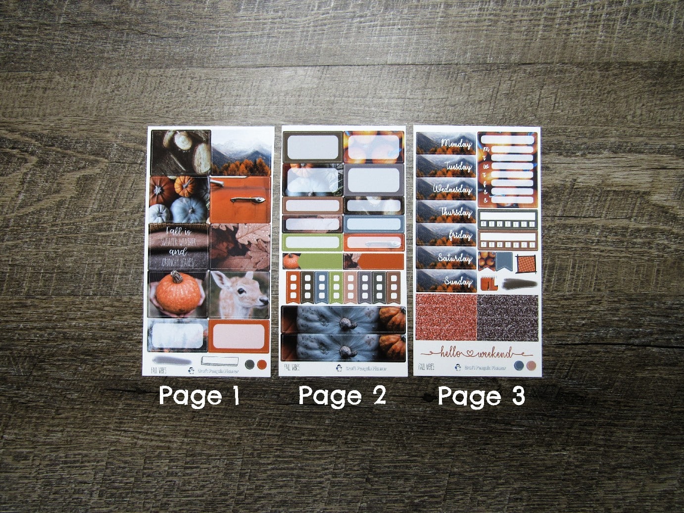 Fall Vibes Weekly, VERTICAL WEEKS