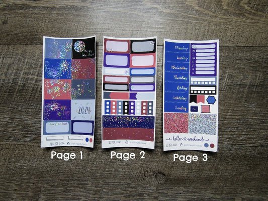 New Year 2026 FOILED Weekly, VERTICAL WEEKS