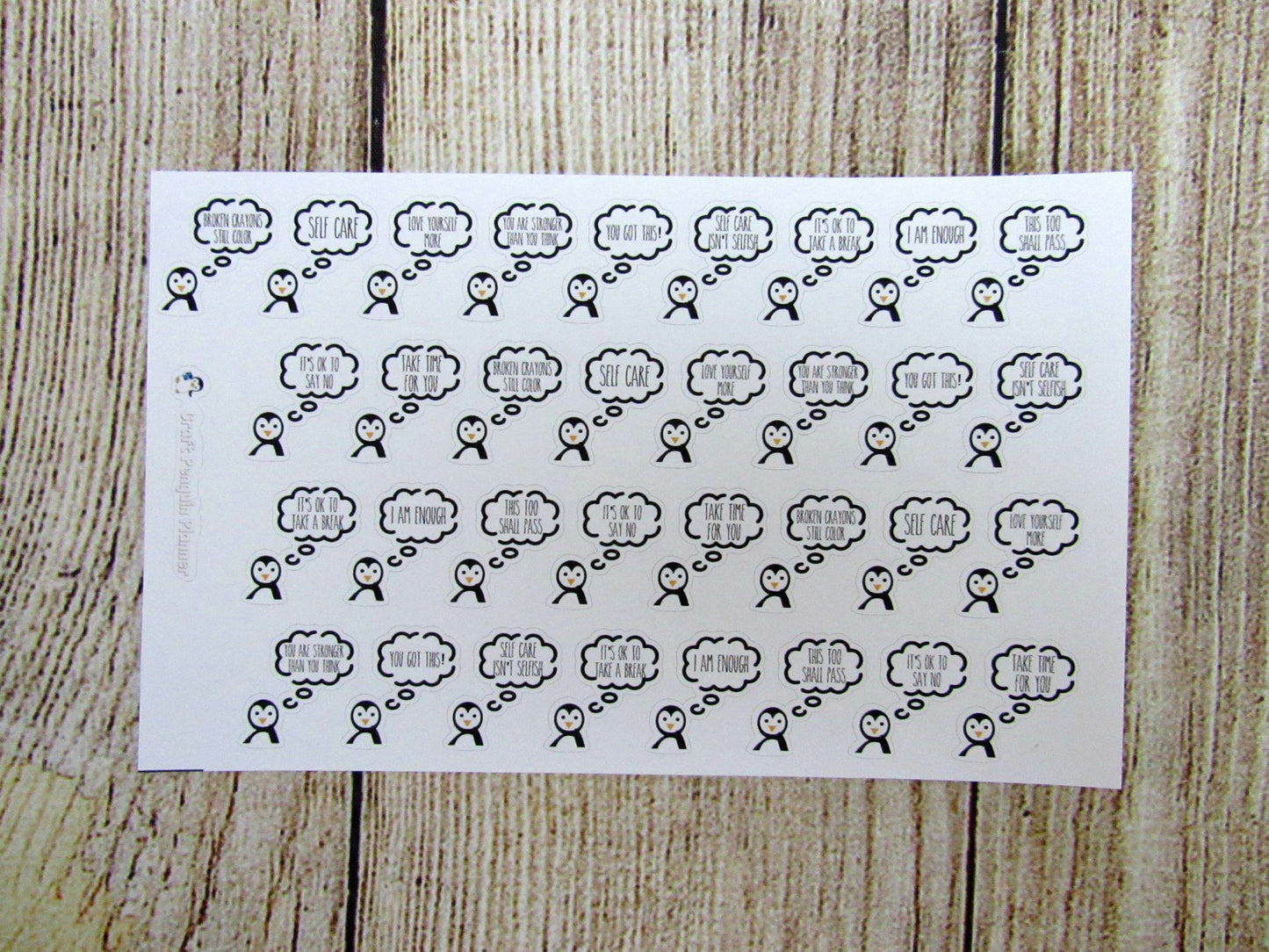 Waddles & Snowflake think Self Care