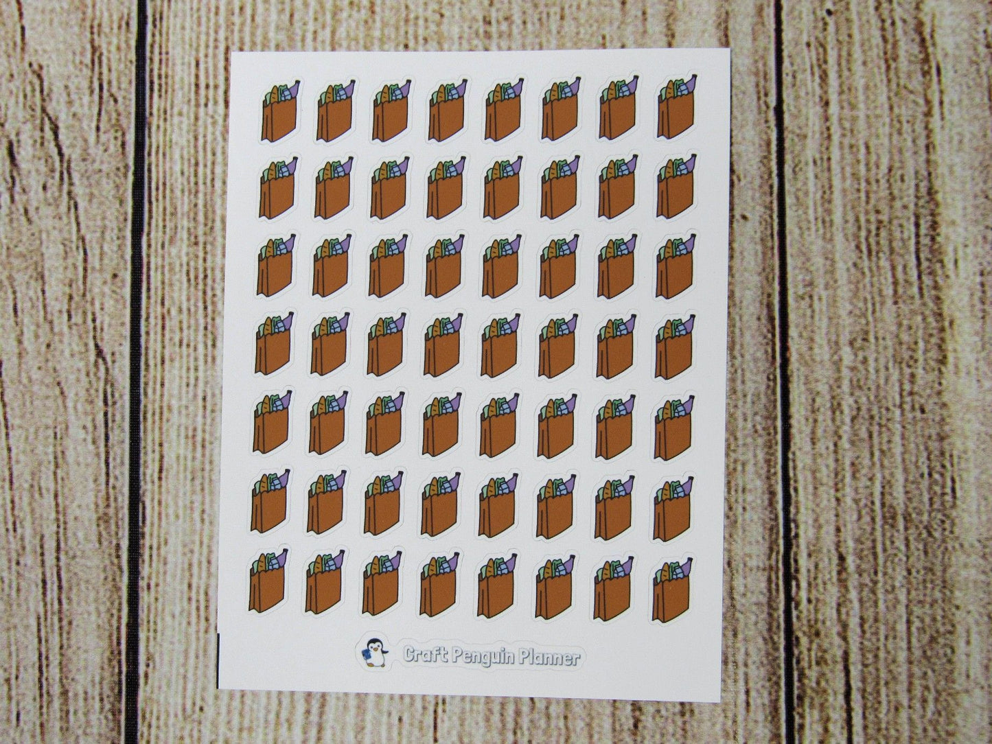 Grocery Bag Doodle Sticker