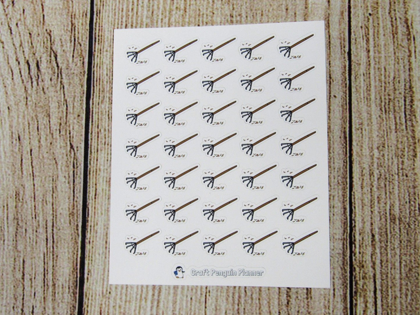 Raking Leaves Doodle Sticker