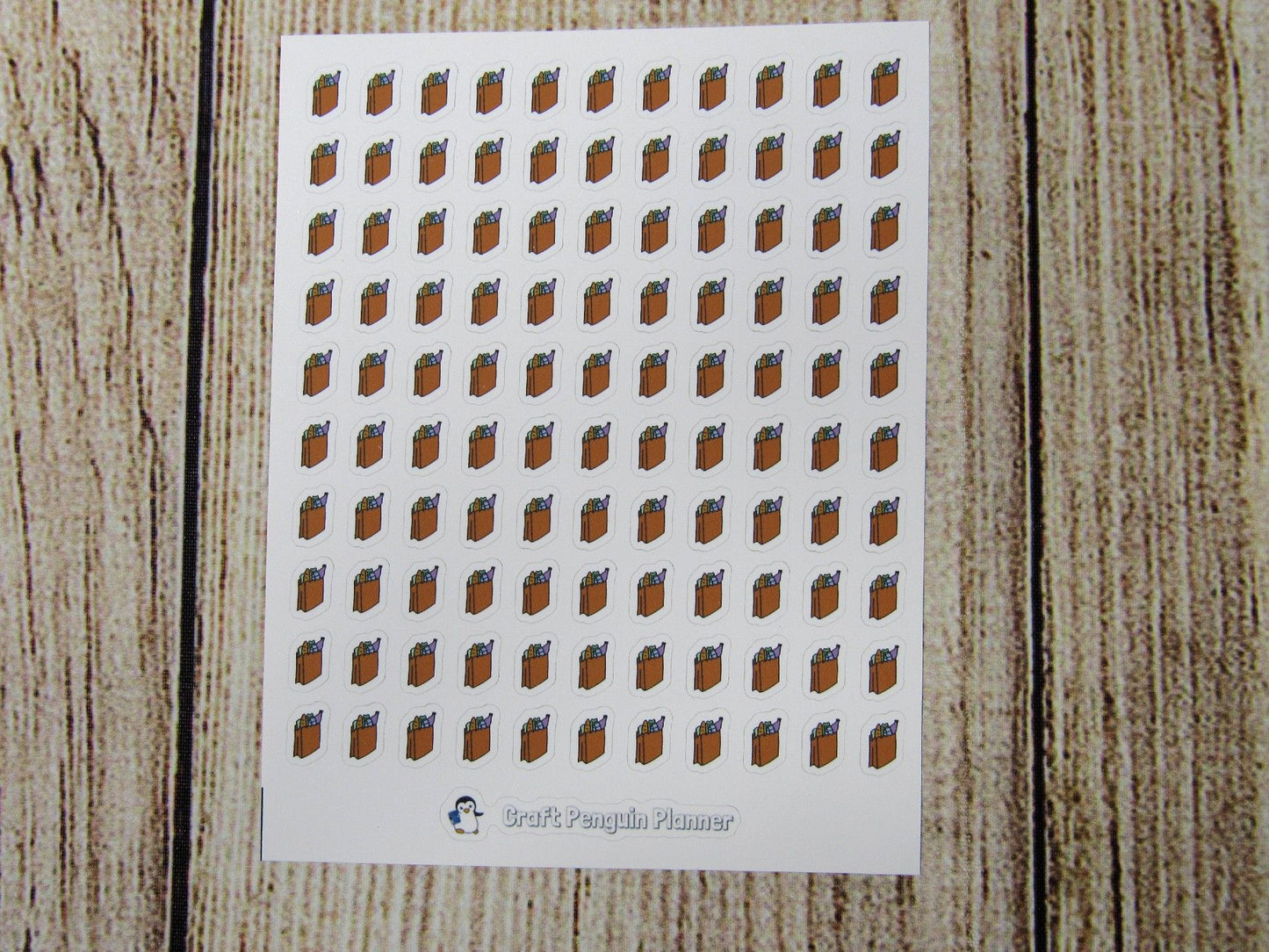 Tiny Grocery Bag Doodle Stickers