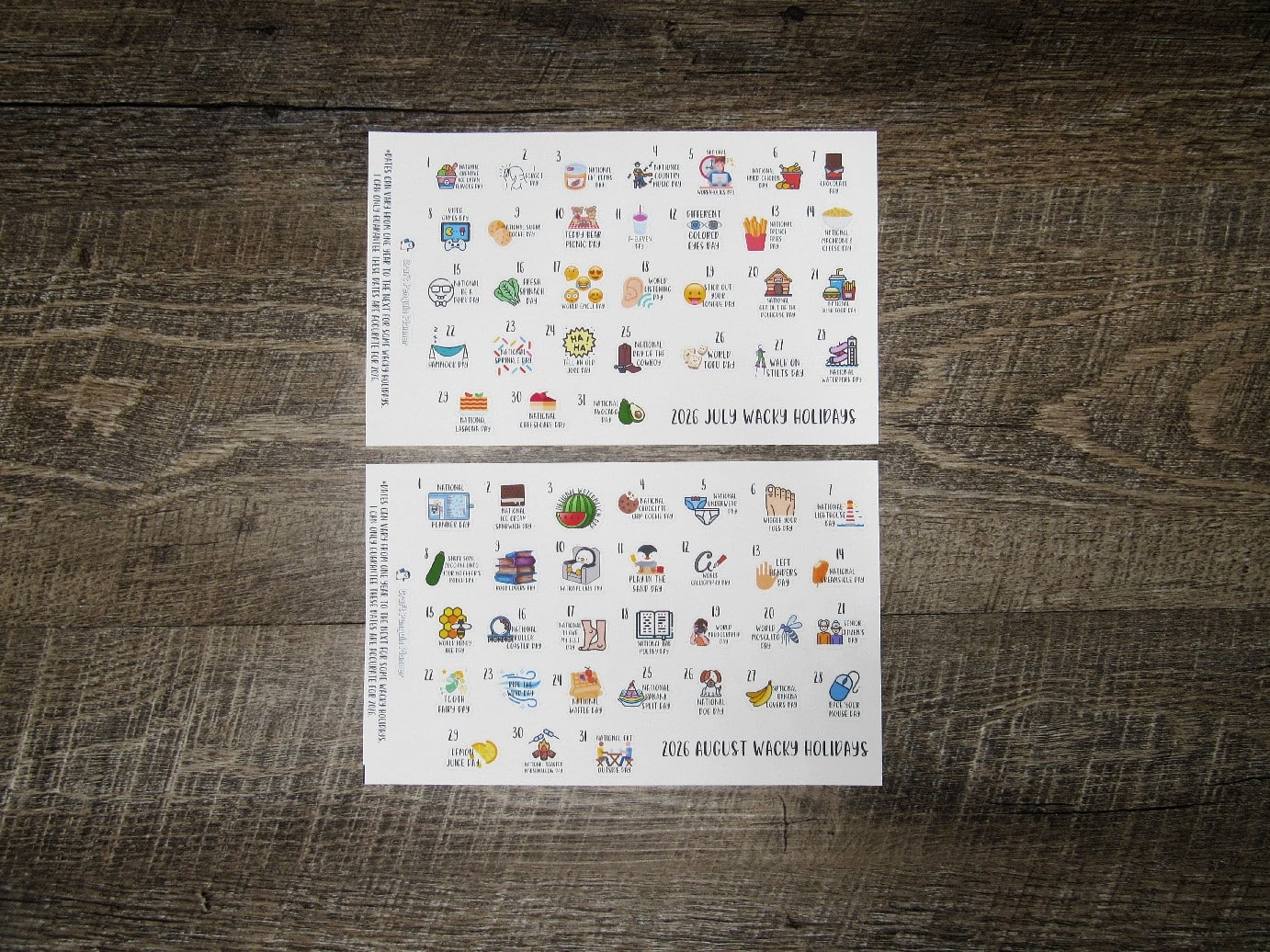 2026 Wacky Holiday Stickers