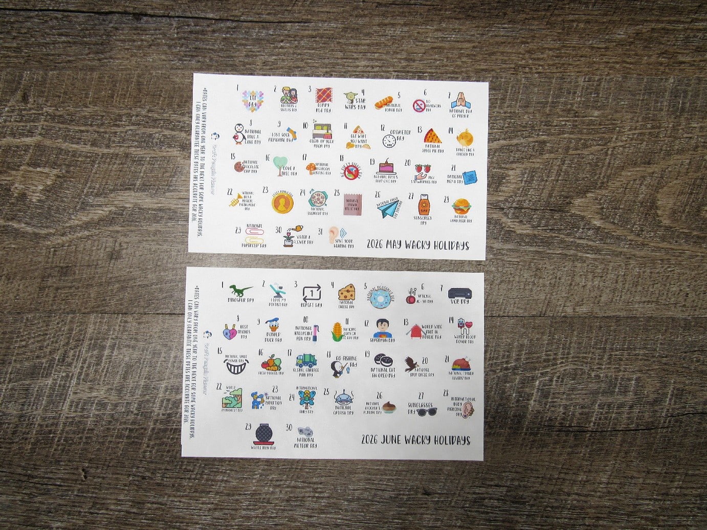 2026 Wacky Holiday Stickers