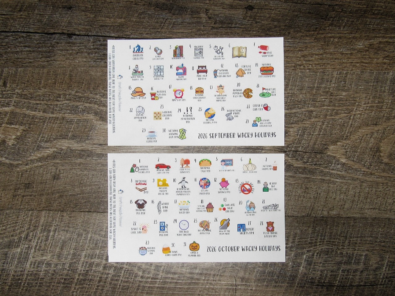 2026 Wacky Holiday Stickers