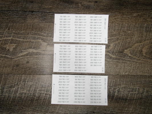 2027 Date Strips