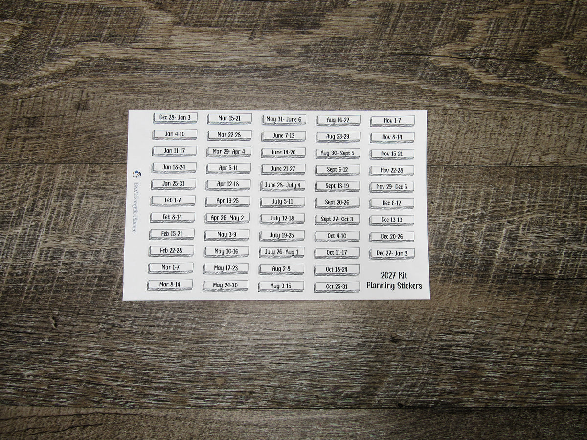 2027 Kit Planning Stickers