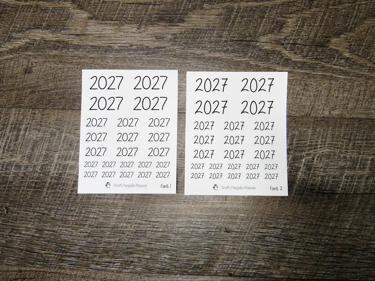 2027 Script Stickers