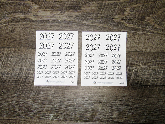 2027 Script Stickers